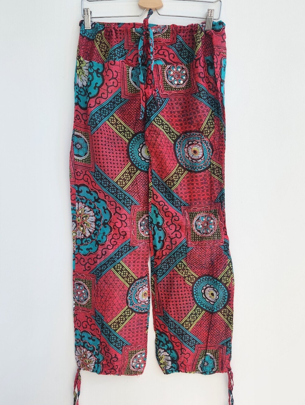 Sabina Pineapple Multicolor Cotton Sheer Pants